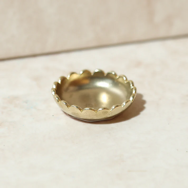 Brass Incense Holder Scalloped Dish
